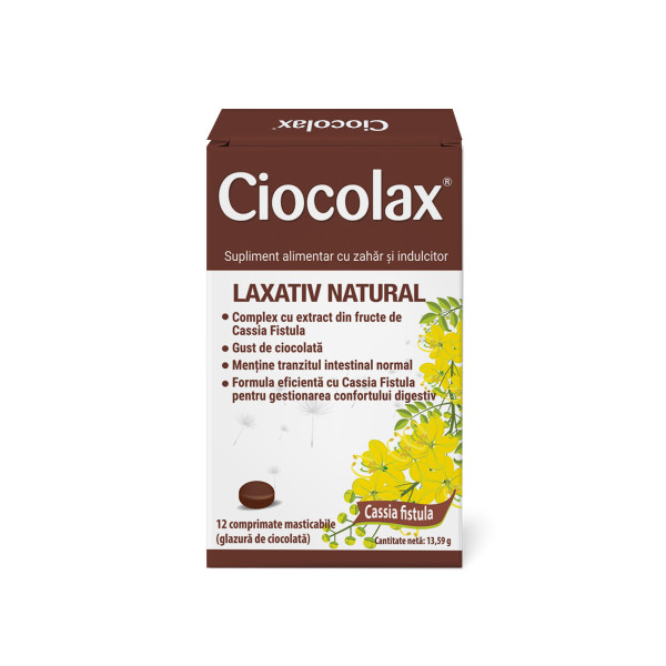 Ciocolax, 12 comprimate, Labormed, Supliment alimentar cu efect laxativ stimulant