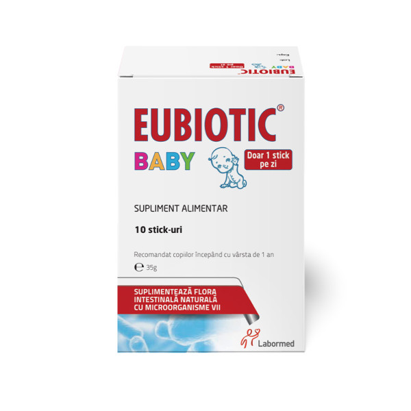 Eubiotic Baby Stick, Labormed, Supliment alimentar pe bază de tulpini bacteriene benefice