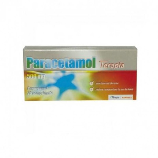 Paracetamol, 500 mg, 20 comprimate, Terapia