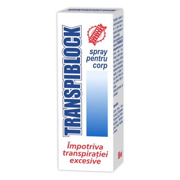 Spray pentru corp Transpiblock, 50 ml, Zdrovit