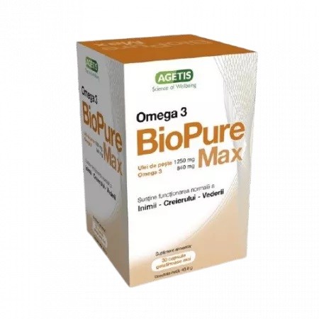 BioPure Max Omega3, 30 capsule, Agetis