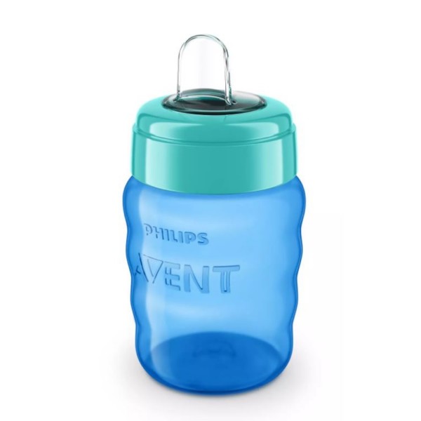 Cana cu tetina de formare Philips Avent, +9 luni, bleu, 260 ml, SCF553/05, Philips