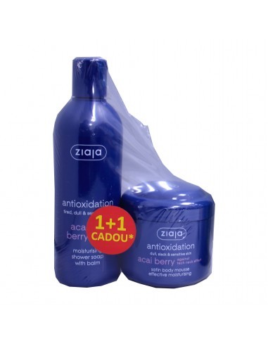 Acai Berry mousse hidratant, 200ml + gel de dus, 300ml, Ziaja