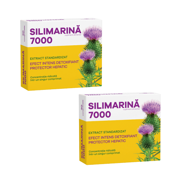 Pachet Silimarina 7000, 30 comprimate + 30 comprimate, Fiterman Pharma