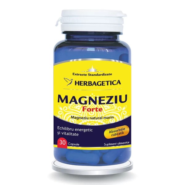 Magneziu Forte, 30 capsule, Herbagetica