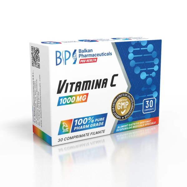 Vitamina C 1000mg, 30 capsule, Balkan Pharmaceuticals