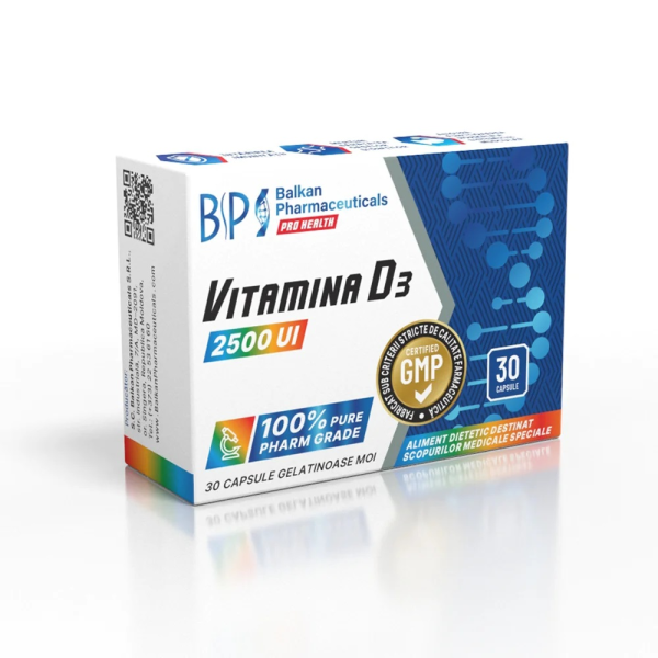 Vitamina D3, 30 capsule, Balkan Pharmaceuticals
