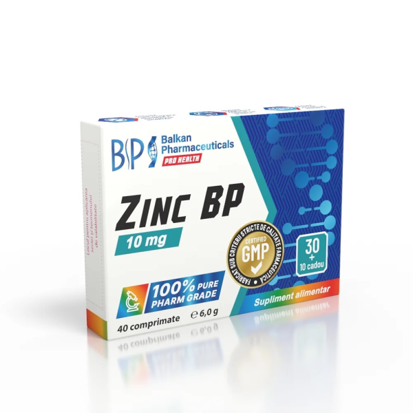 Zinc BP 10 mg, 40 comprimate, Balkan Pharmaceuticals
