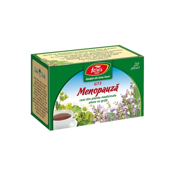 Ceai Menopauză, G72, 20 plicuri, Fares