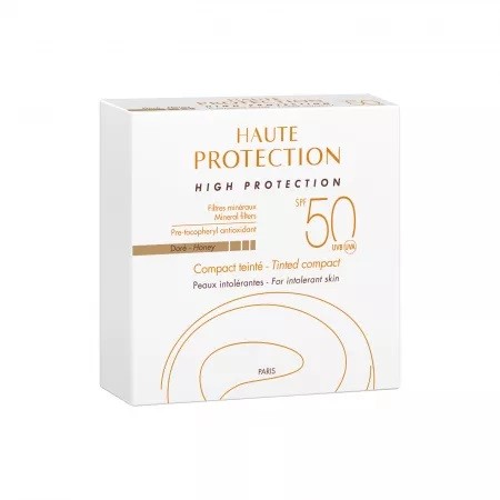 Fond de ten compact pentru protectie solara cu SPF 50+ Nuanata Beige, 10 g, Avene