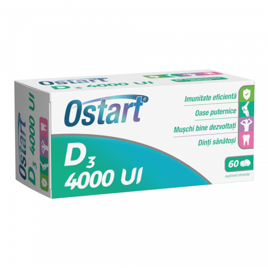 Ostart D3 4000UI, 60 comprimate, Fiterman Pharma