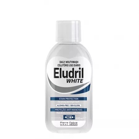 Apa de gura anti-pete, 500 ml, Eludril White